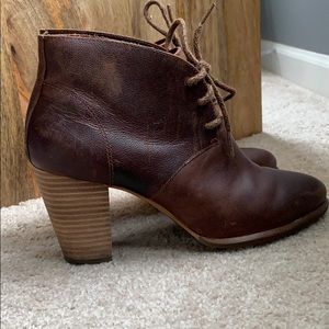 UGG Lace Up Leather Bootie